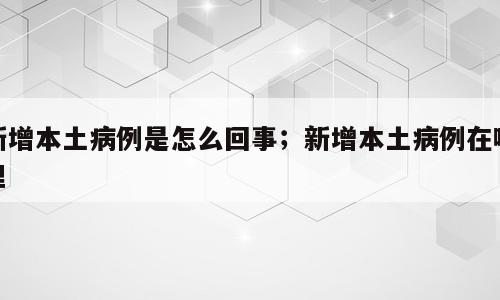 新增本土病例是怎么回事；新增本土病例在哪里