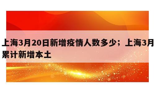 上海3月20日新增疫情人数多少；上海3月累计新增本土