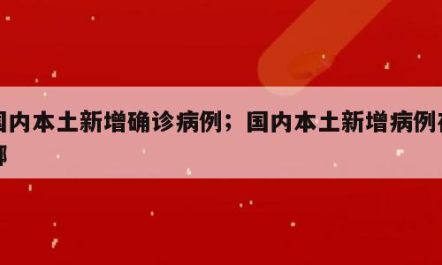 国内本土新增确诊病例；国内本土新增病例在哪