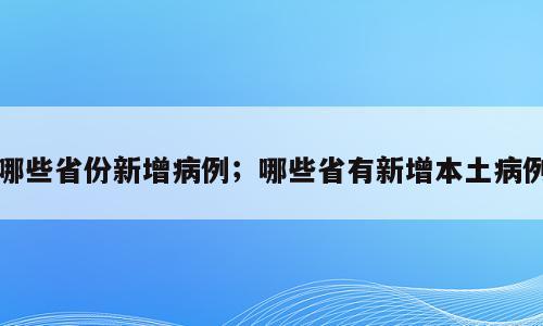 哪些省份新增病例；哪些省有新增本土病例
