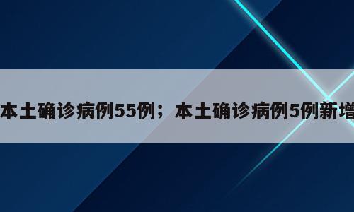 本土确诊病例55例；本土确诊病例5例新增