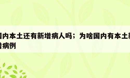 国内本土还有新增病人吗；为啥国内有本土新增病例
