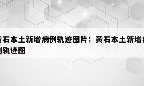 黄石本土新增病例轨迹图片；黄石本土新增病例轨迹图