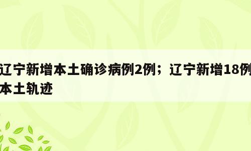辽宁新增本土确诊病例2例；辽宁新增18例本土轨迹