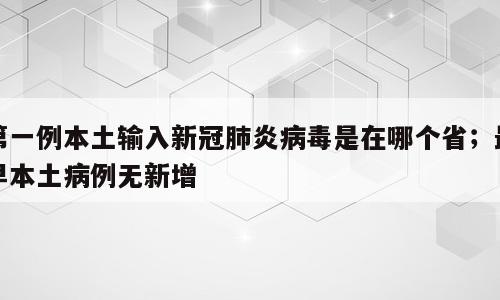 第一例本土输入新冠肺炎病毒是在哪个省；最早本土病例无新增