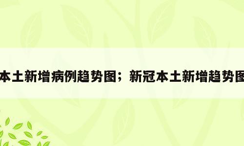 本土新增病例趋势图；新冠本土新增趋势图