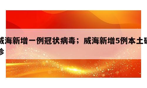 威海新增一例冠状病毒；威海新增5例本土确诊