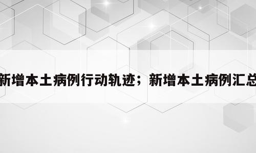 新增本土病例行动轨迹；新增本土病例汇总