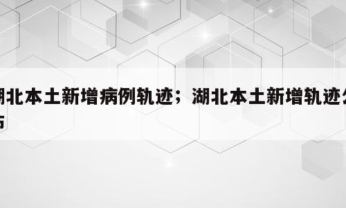 湖北本土新增病例轨迹；湖北本土新增轨迹公布