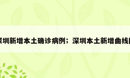 深圳新增本土确诊病例；深圳本土新增曲线图