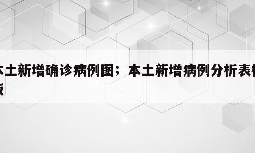 本土新增确诊病例图；本土新增病例分析表模板