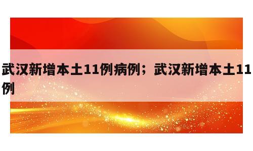 武汉新增本土11例病例；武汉新增本土11例
