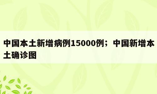 中国本土新增病例15000例；中国新增本土确诊图