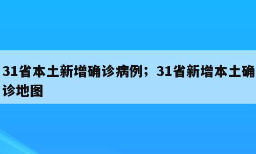 31省本土新增确诊病例；31省新增本土确诊地图
