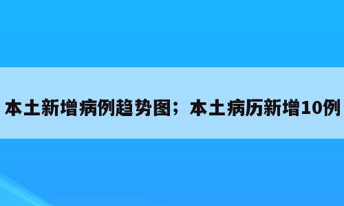 本土新增病例趋势图；本土病历新增10例