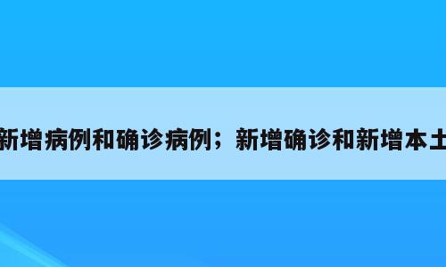 新增病例和确诊病例；新增确诊和新增本土