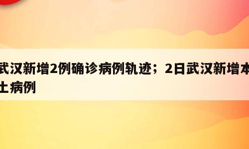 武汉新增2例确诊病例轨迹；2日武汉新增本土病例