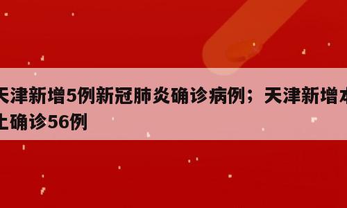 天津新增5例新冠肺炎确诊病例；天津新增本土确诊56例