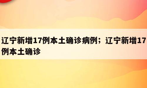 辽宁新增17例本土确诊病例；辽宁新增17例本土确诊