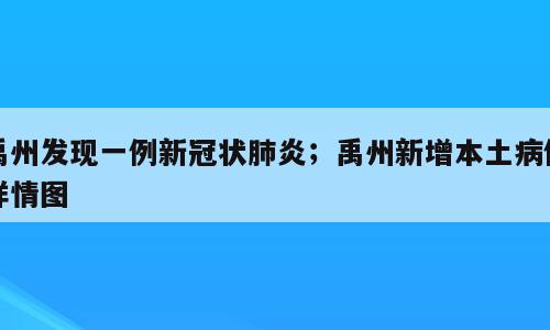 禹州发现一例新冠状肺炎；禹州新增本土病例详情图