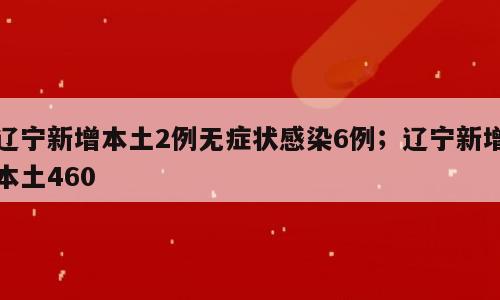 辽宁新增本土2例无症状感染6例；辽宁新增本土460