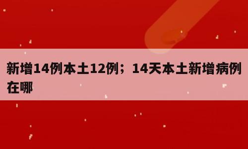 新增14例本土12例；14天本土新增病例在哪