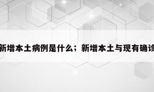 新增本土病例是什么；新增本土与现有确诊