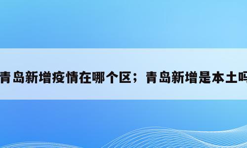 青岛新增疫情在哪个区；青岛新增是本土吗