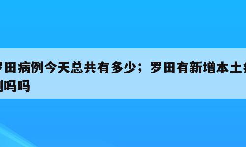 罗田病例今天总共有多少；罗田有新增本土病例吗吗