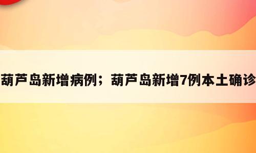 葫芦岛新增病例；葫芦岛新增7例本土确诊
