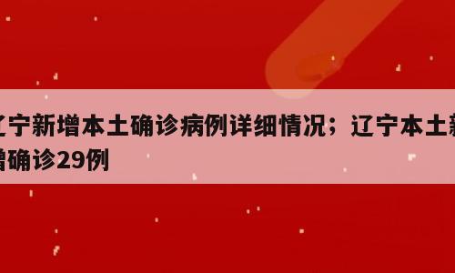 辽宁新增本土确诊病例详细情况；辽宁本土新增确诊29例