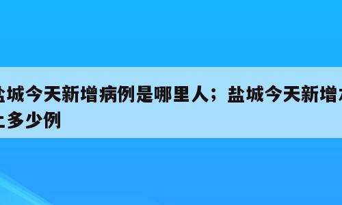盐城今天新增病例是哪里人；盐城今天新增本土多少例