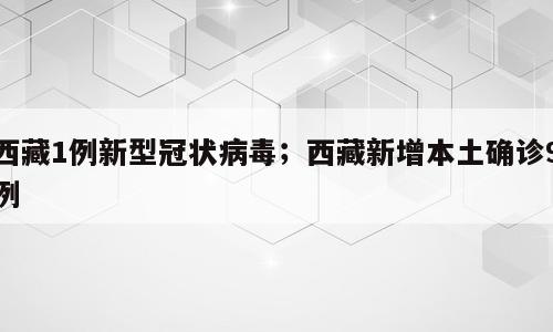 西藏1例新型冠状病毒；西藏新增本土确诊9例