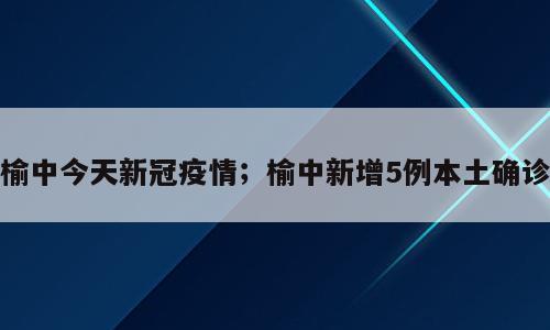 榆中今天新冠疫情；榆中新增5例本土确诊