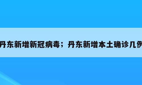 丹东新增新冠病毒；丹东新增本土确诊几例