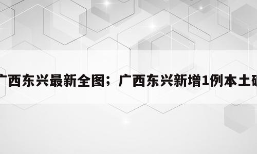 广西东兴最新全图；广西东兴新增1例本土确