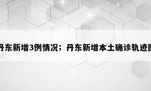 丹东新增3例情况；丹东新增本土确诊轨迹图