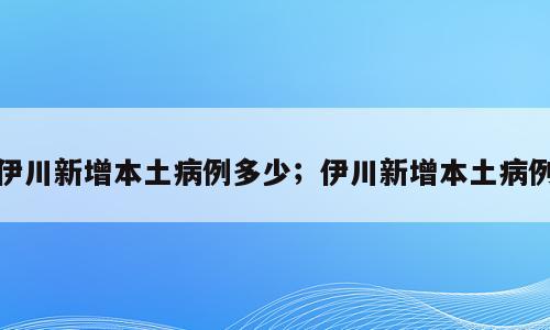 伊川新增本土病例多少；伊川新增本土病例