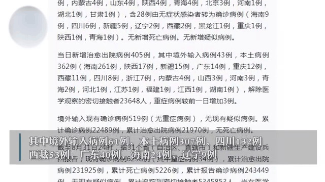 31省区市新增本土确诊47例q(31省区市新增48例本土确诊病例)
