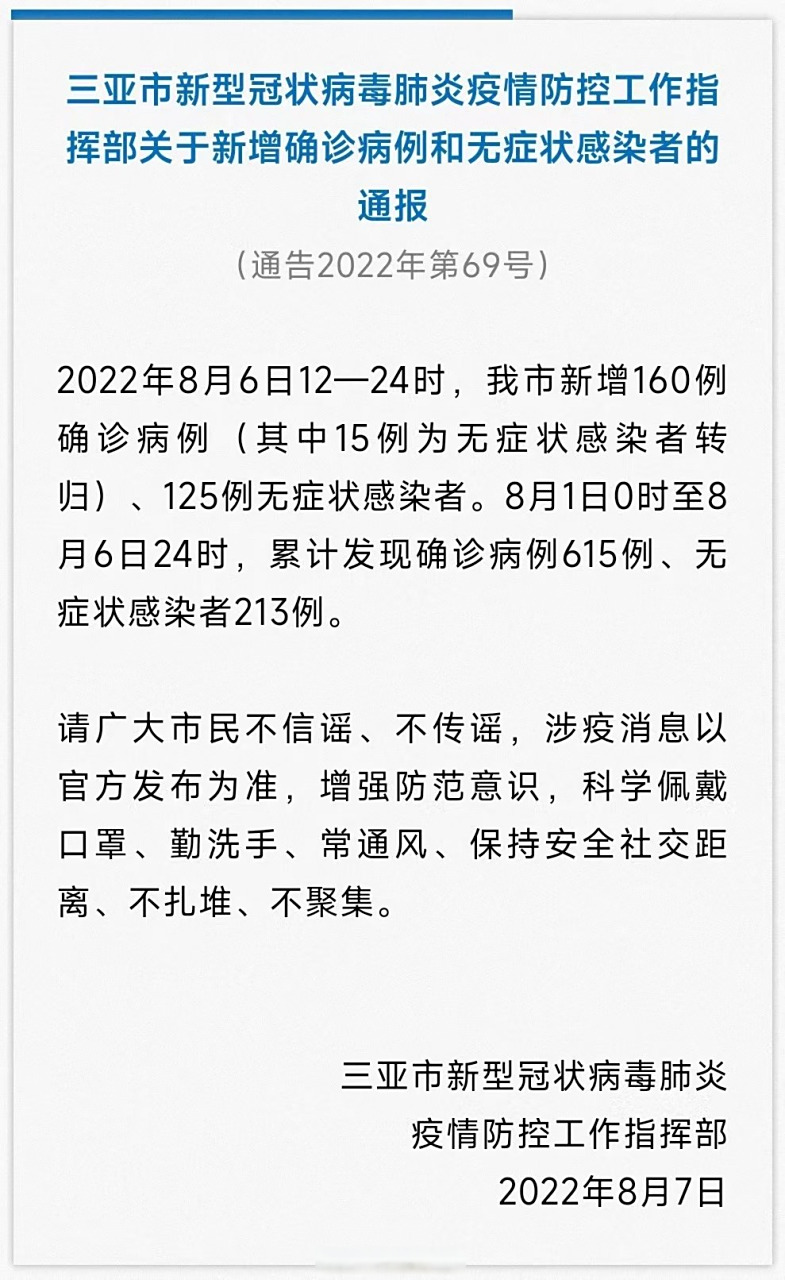 海南无新增本土确诊三亚(疫情最新消息今天海南三亚无症状)
