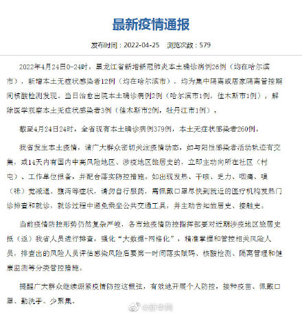 黑龙江省新增6本土确诊(黑龙江新增6例确诊病例,累计确诊15例)