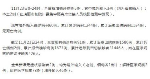 云南本土新增多少例(云南本土新增确诊病例)
